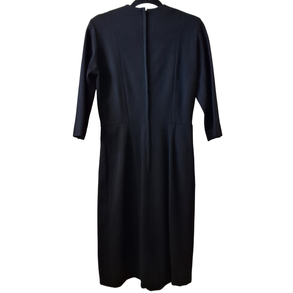 L'Aiglon Vintage Wool Sheath Dress 3/4 Sleeve Union Made 1950s 60s Rare - Picture 2 of 5